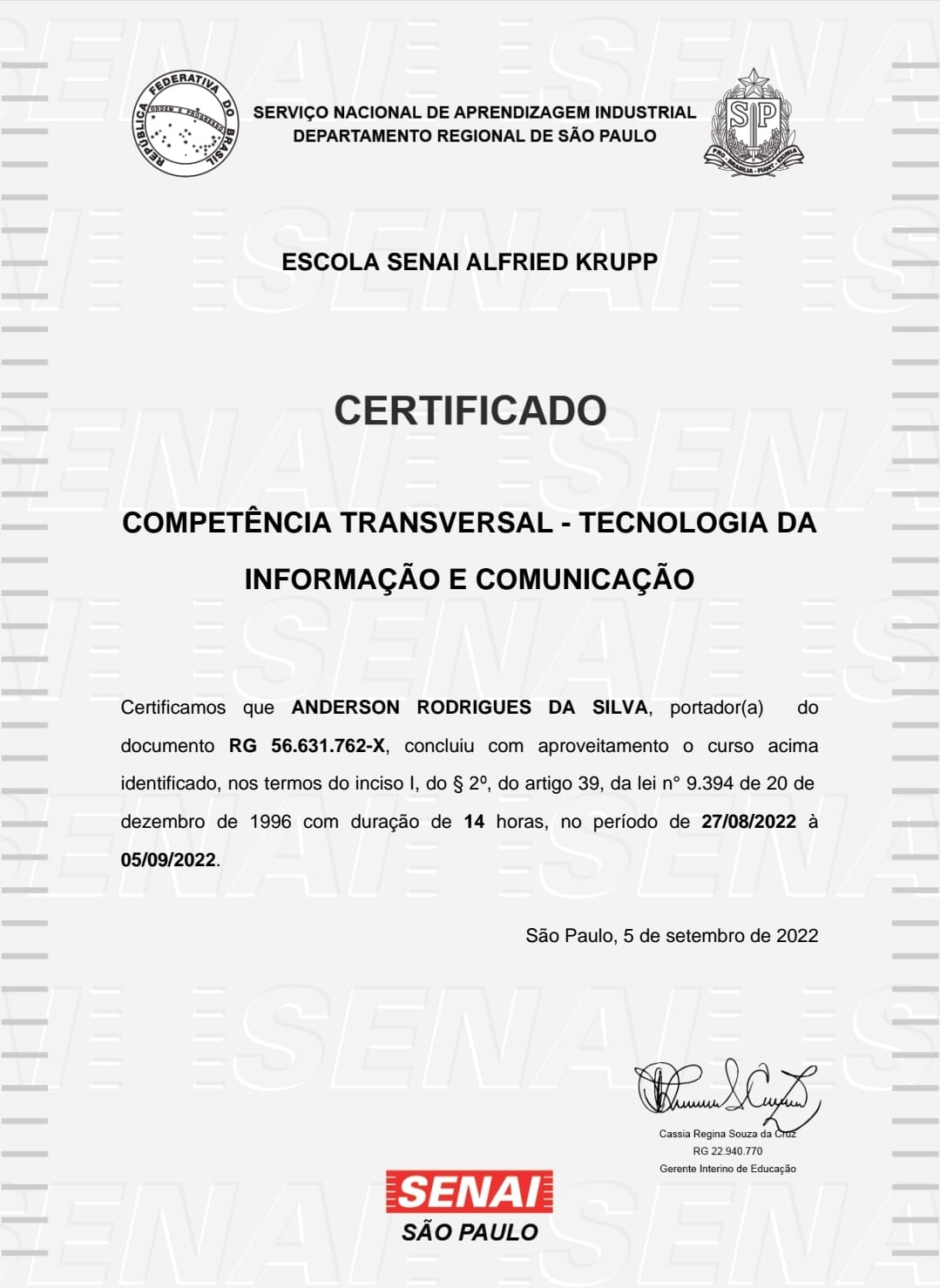 certificado de tecnologia da informação e comunicação